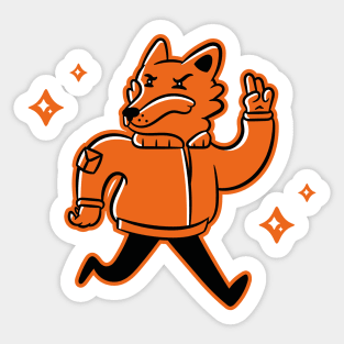 Teen Fox. Running Fox. Fox Runner Sticker